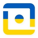 Entreprise partenaire — symbole bleu et jaune