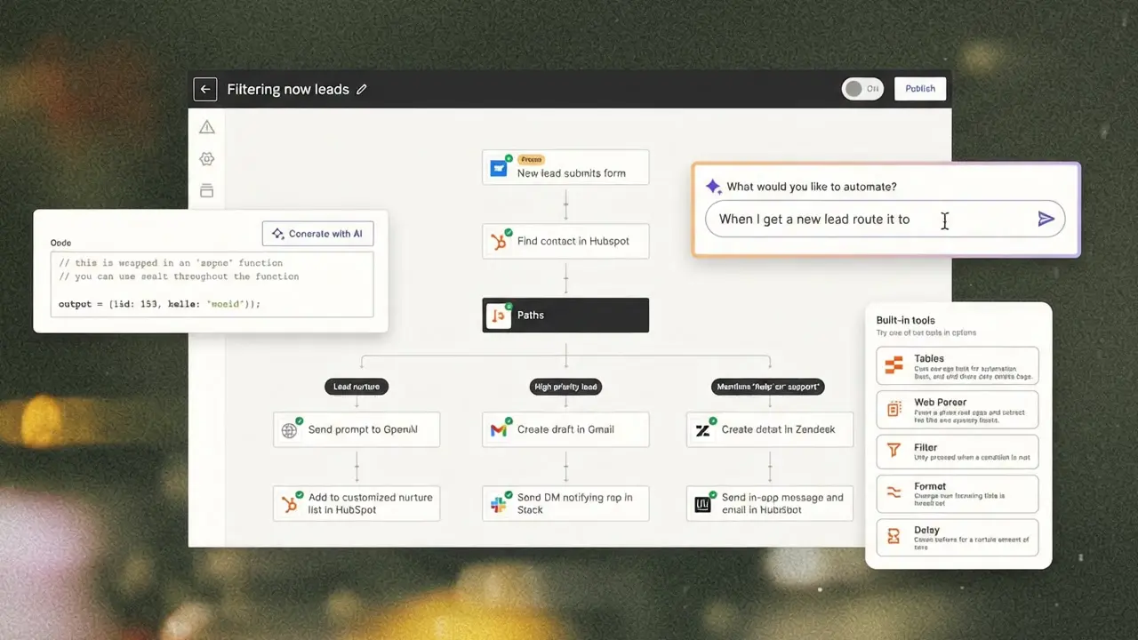 Automatisation des workflows métier avec l’IA